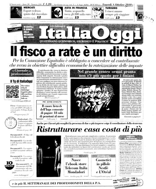 Italia oggi : quotidiano di economia finanza e politica